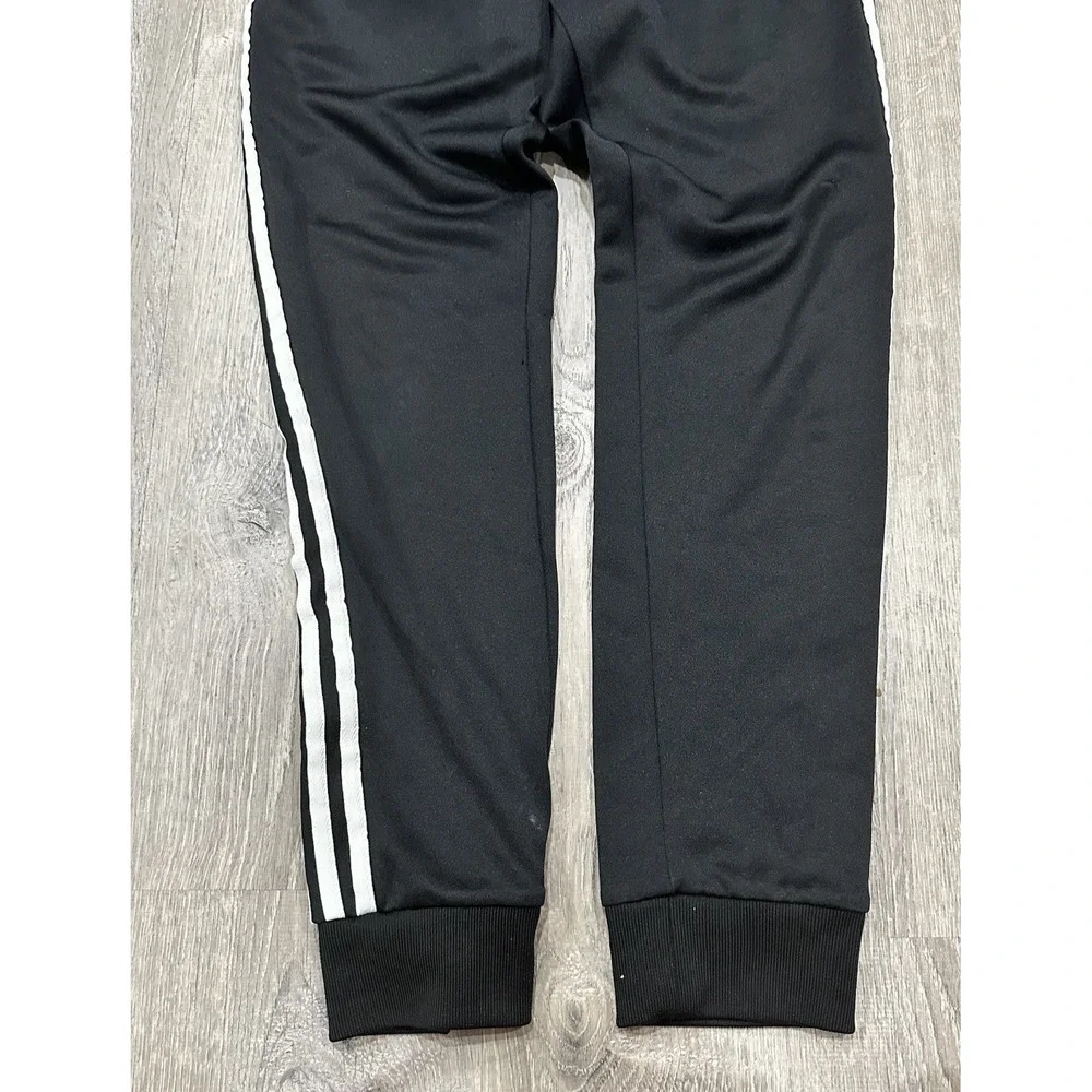 Adidas Sweatpants Men's Small Originals 3-Stripe Black White Tapered Jogger Pant